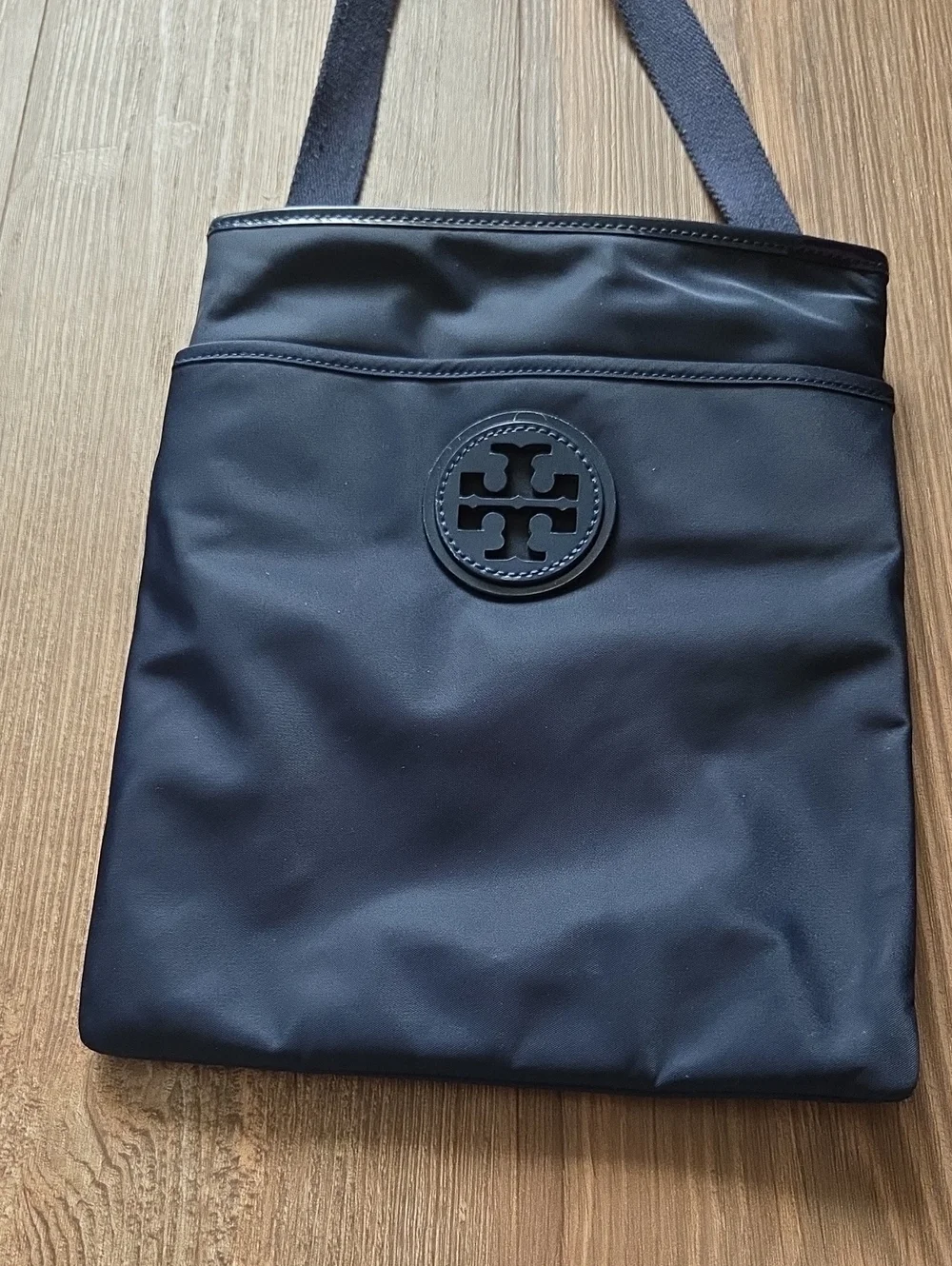 Tory Burch Navy Logo Crossbody Messenger